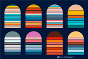 Retro sunset. SVG, PNG, a Shape Add-On by KundolaArt (Thumbnail 8 of 9)