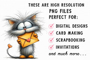 Whimsical Valentine Cats Clipart, an Illustration by Libby Wishes (Thumbnail 5 of 7)