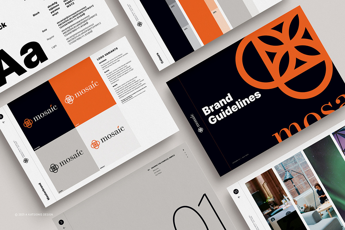 Mosaic Brand Guidelines Template, a Templates & Theme by Crafted by AKD (Photo 1 of 14)