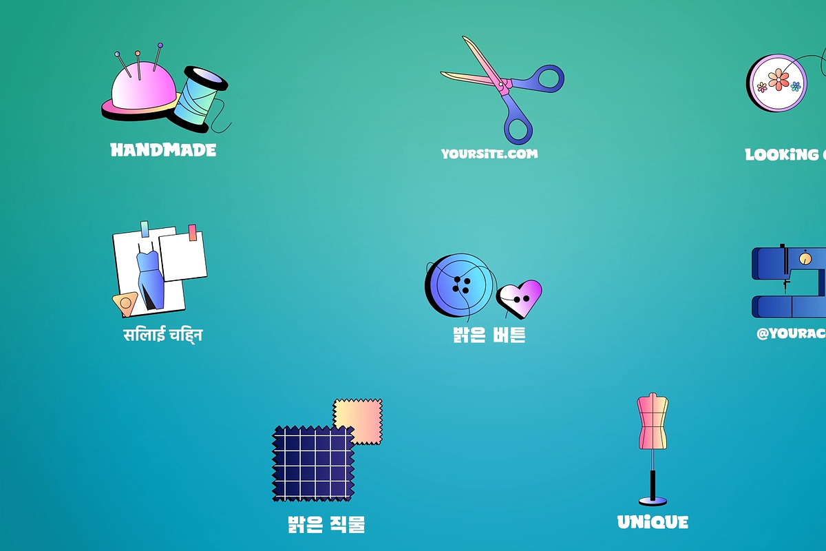 Sewing Icons And Titles for DaVinci, a Templates & Theme by 2dfx (Photo 1 of 2)