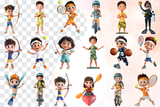 Cute 3D Summer Sport Characters, a Characters & Person 3D Model by Flourish Spark (Thumbnail 3 of 9)