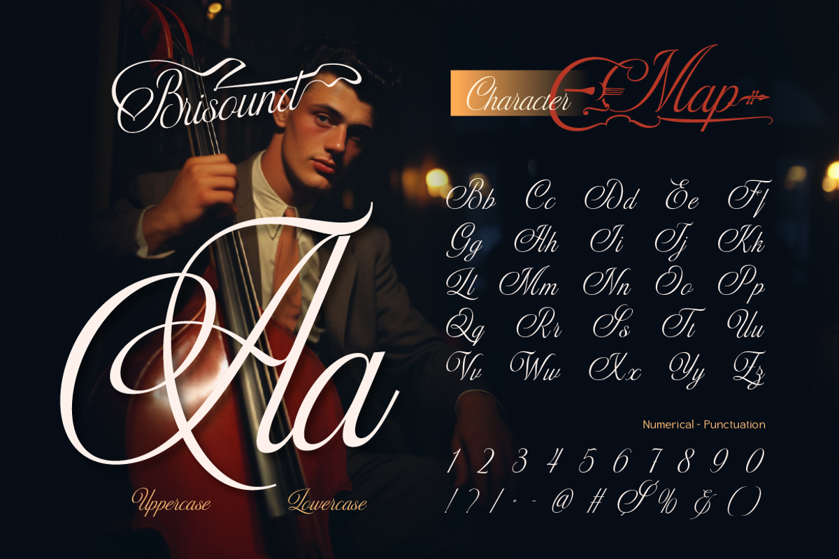 Brisound, a Script Font by Burntilldead (Photo 2 of 12)