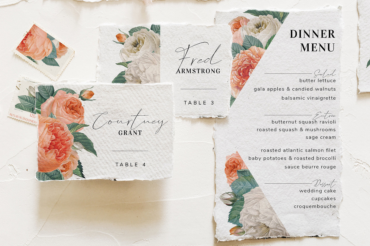 Blush & White Rose Wedding Suite, an Invitation Template by BlueRobinDesignShop (Photo 10 of 15)
