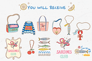 Sardine Italian aesthetic Clipart, a Food Illustration by Piixypeach (Thumbnail 3 of 9)