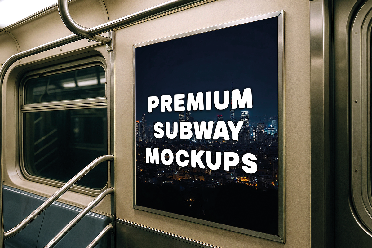 10 PREMIUM SUBWAY MOCKUPS, an Advertising Mockup by Redmixx Design (Photo 9 of 11)