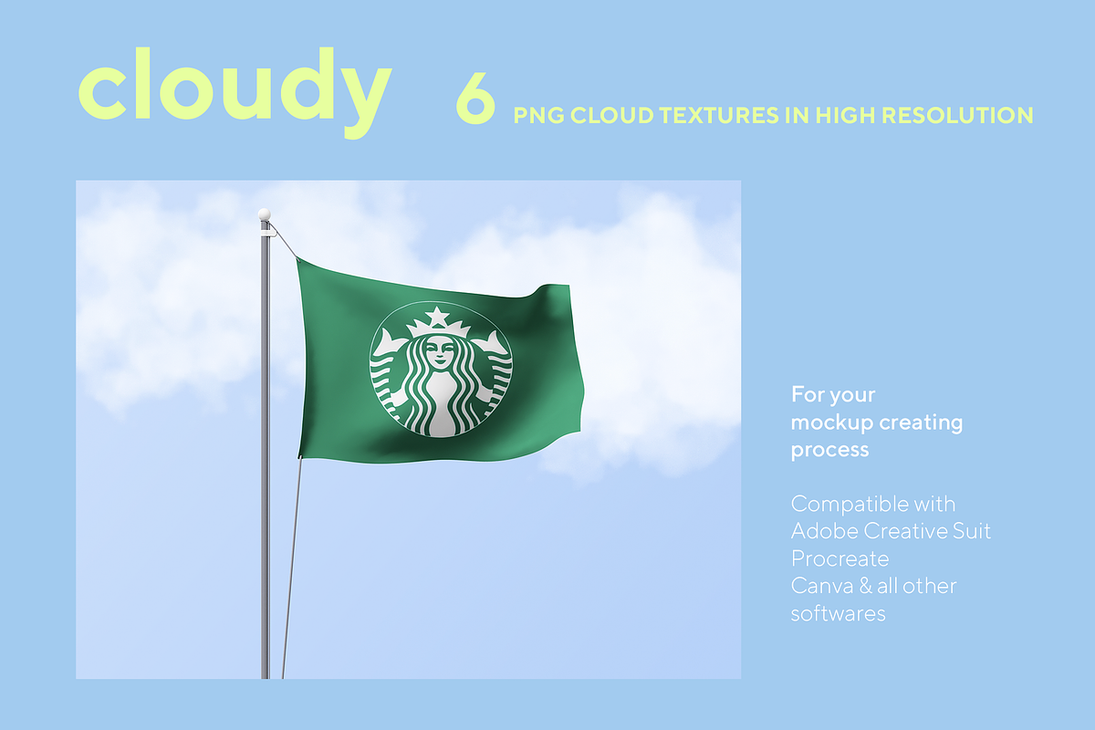 Cloudy - 6 PNG Cloud Textures, a Texture Graphic by Aidana Aidar (Photo 6 of 7)