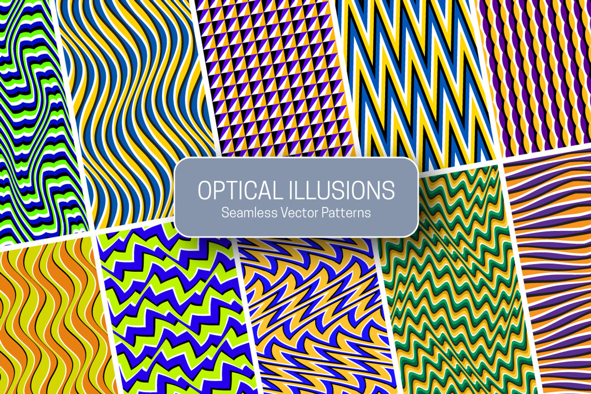 40 Optical Illusions Vector Patterns, a Pattern Graphic by Guten Tag Vector (Photo 7 of 10)