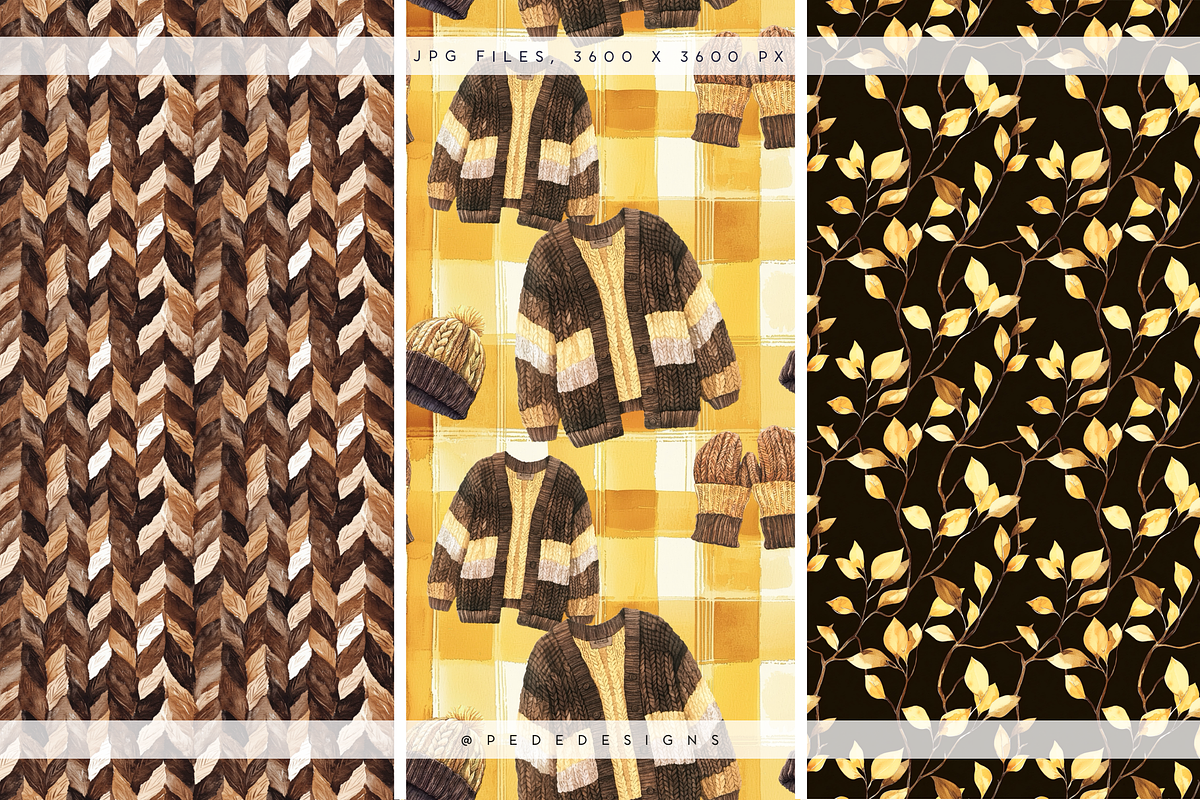 Golden Houf Of Fall Patterns, a Pattern Graphic by PeDe Designs (Photo 9 of 10)