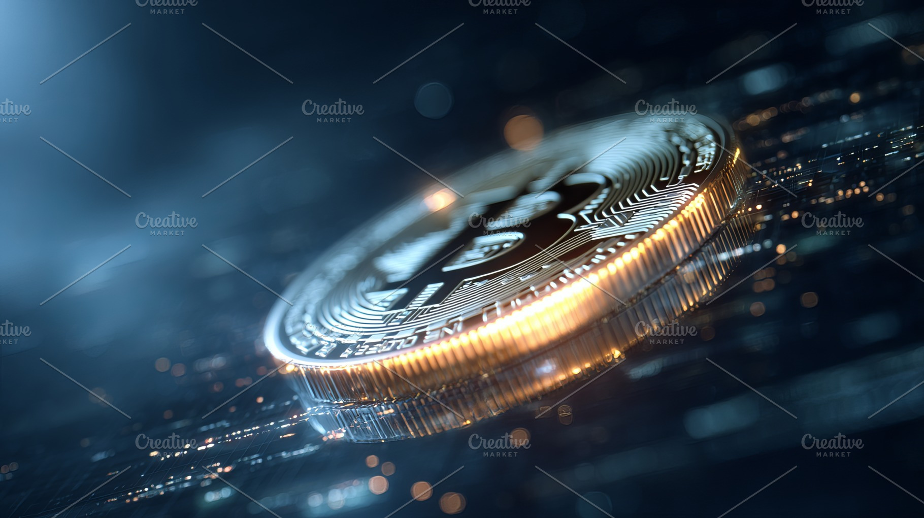 Futuristic Bitcoin Art, a Photo by Design Store