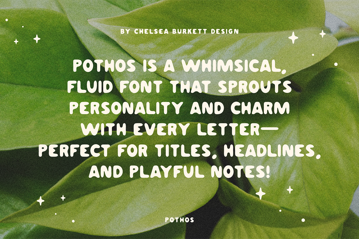 Pothos Font, a Sans Serif Font by Chelsea Burkett (Photo 3 of 6)