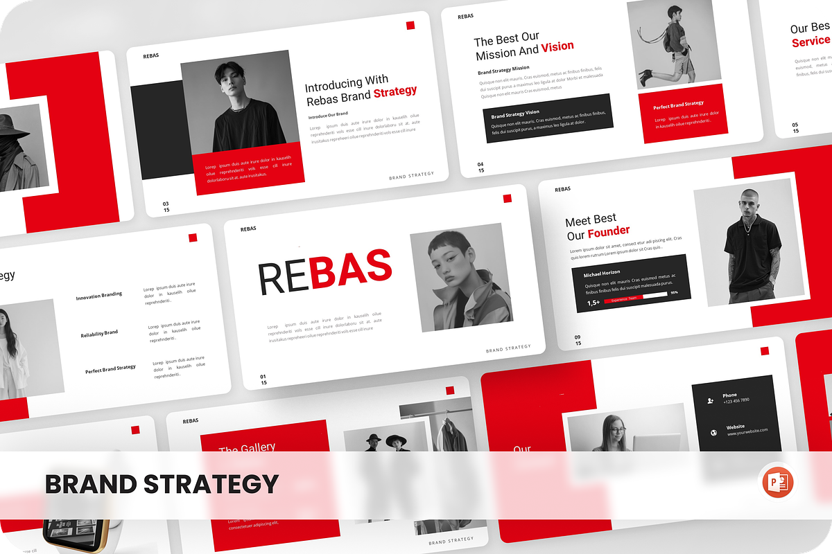 Rebas - Brand Strategy Powerpoint, a Presentation Template by SquidPixey (Photo 1 of 6)