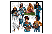 Black Woman Easter Clipart, an Illustration by CraftCrateShop (Thumbnail 6 of 6)