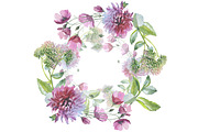 Wild Flowers watercolor PNG set, a Decorative Illustration by WatercolorPNG.com (Thumbnail 8 of 13)