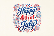 Happy 4th of July Sublimation PNG, a Seasonal Illustration by Canvas Craft (Thumbnail 1 of 6)