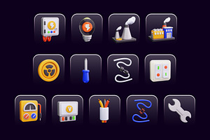 Electricity 3D Icon