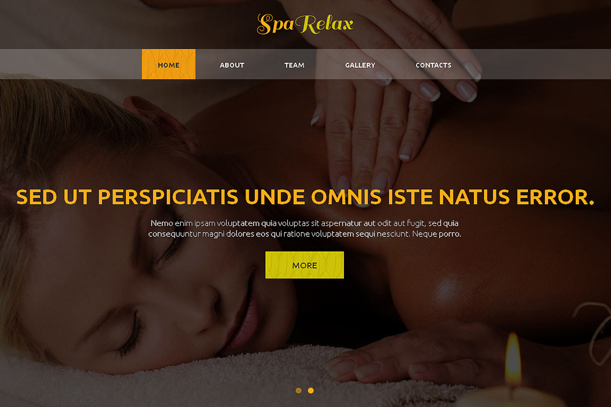 Spa Relax Responsive One Page Theme, a HTML Template by IceTemplates