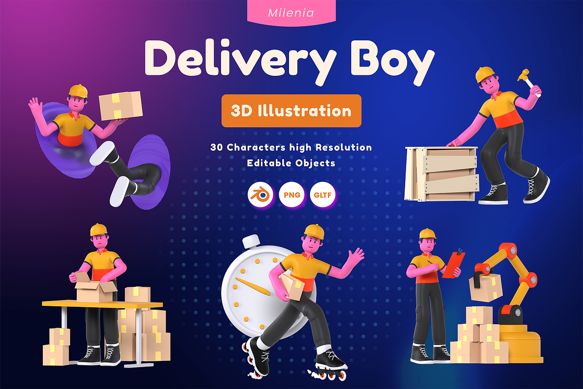 Milenia Delivery Boy, a Characters & Person 3D Model by kerismaker (Photo 1 of 8)