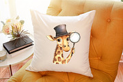 Watercolor Funny Giraffe Clipart, an Illustration by Sublimation Artist (Thumbnail 6 of 6)