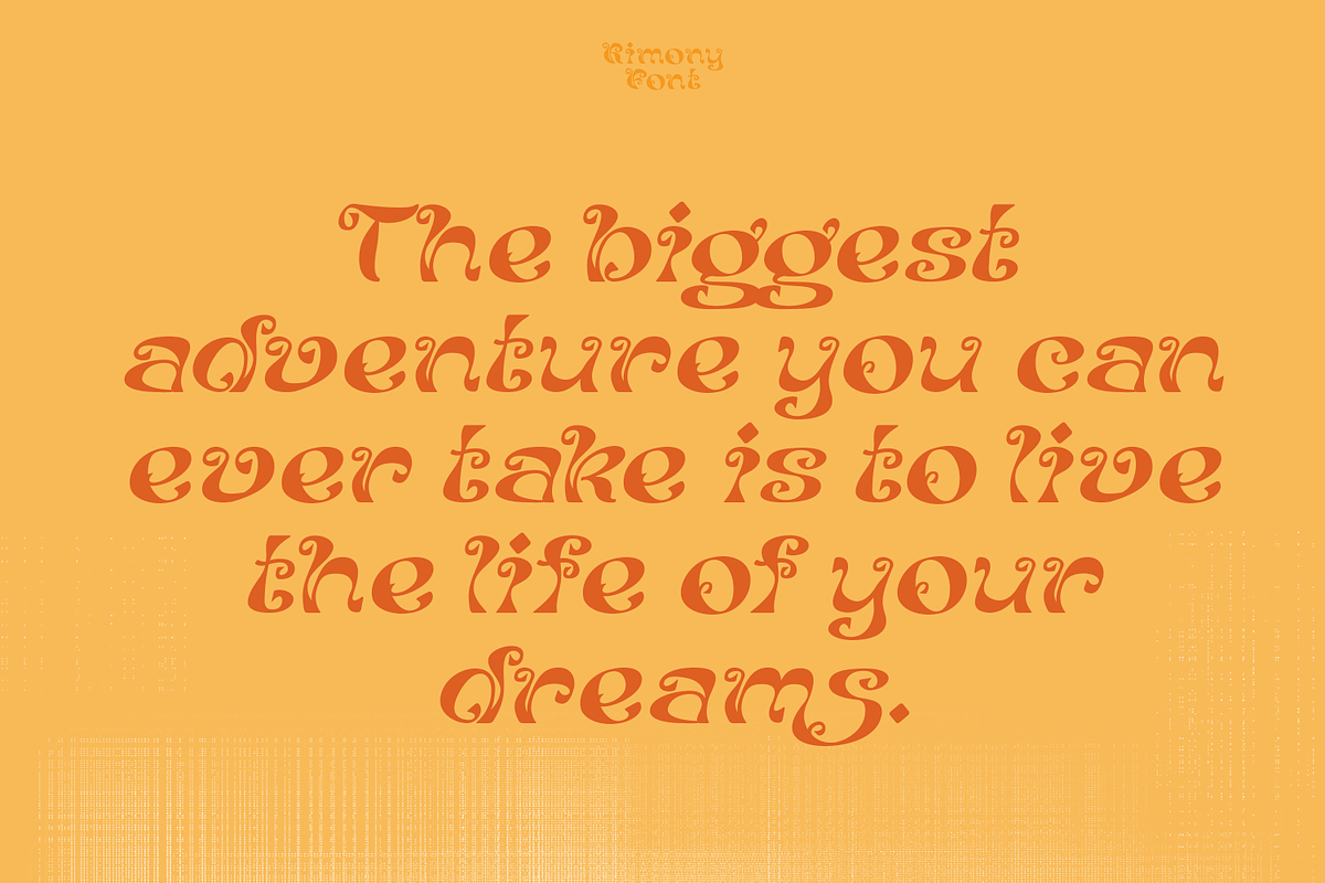 Kimony Display Font, a Font by madeDeduk (Photo 6 of 10)
