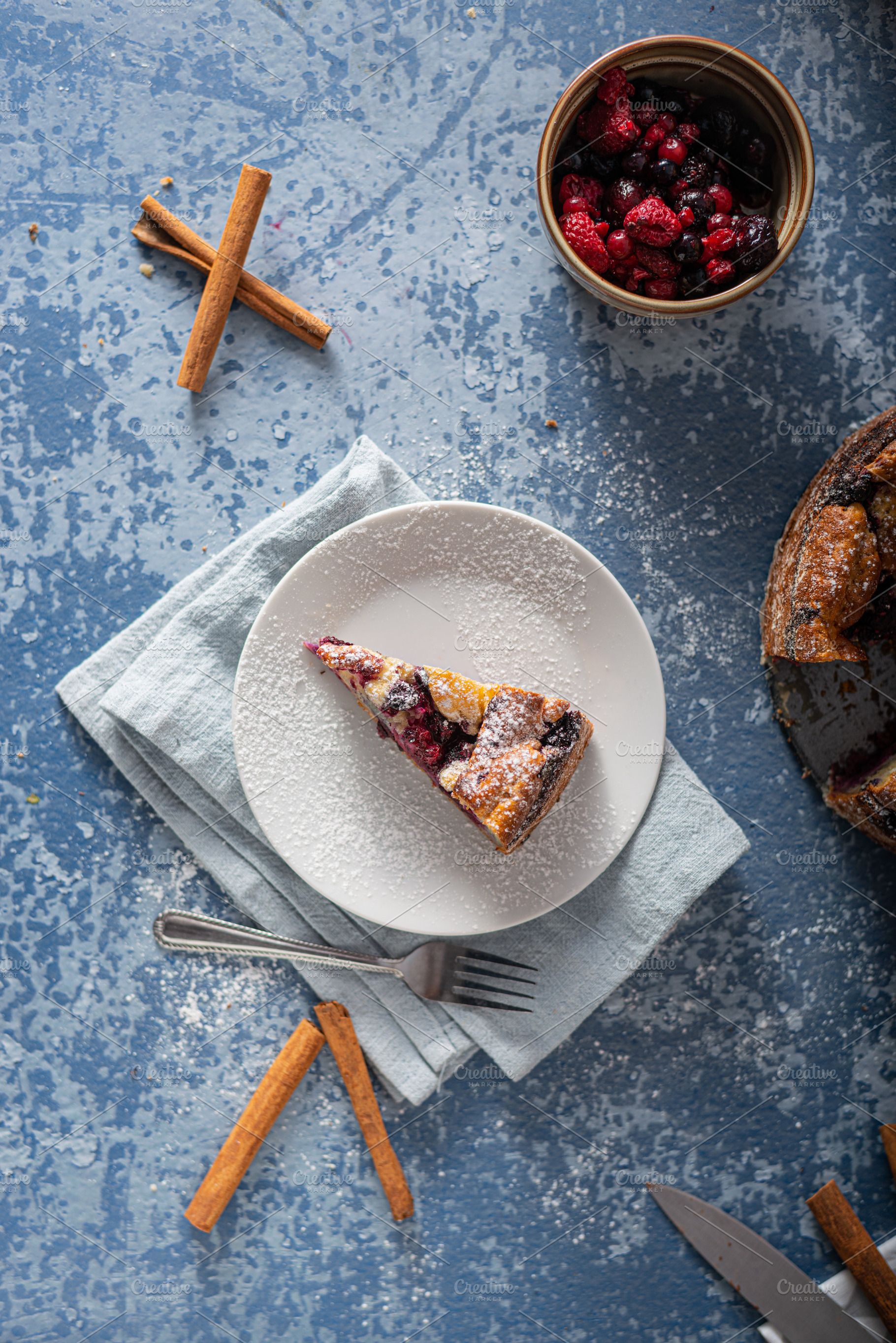 Breaded rustic pie with berries, a Food & Drink Photo by Stepanek Photography