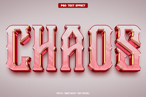 Chaos 3D editable text effect, a Brushes & More by Hello Muh