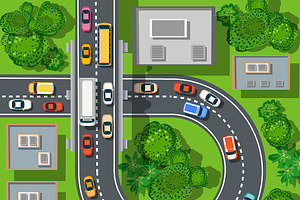 Top view of the city, a Background Graphic by AlexZeL