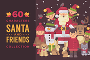 Santa & Friends Christmas characters, an Illustration by Ivan Dubovik (Thumbnail 1 of 9)