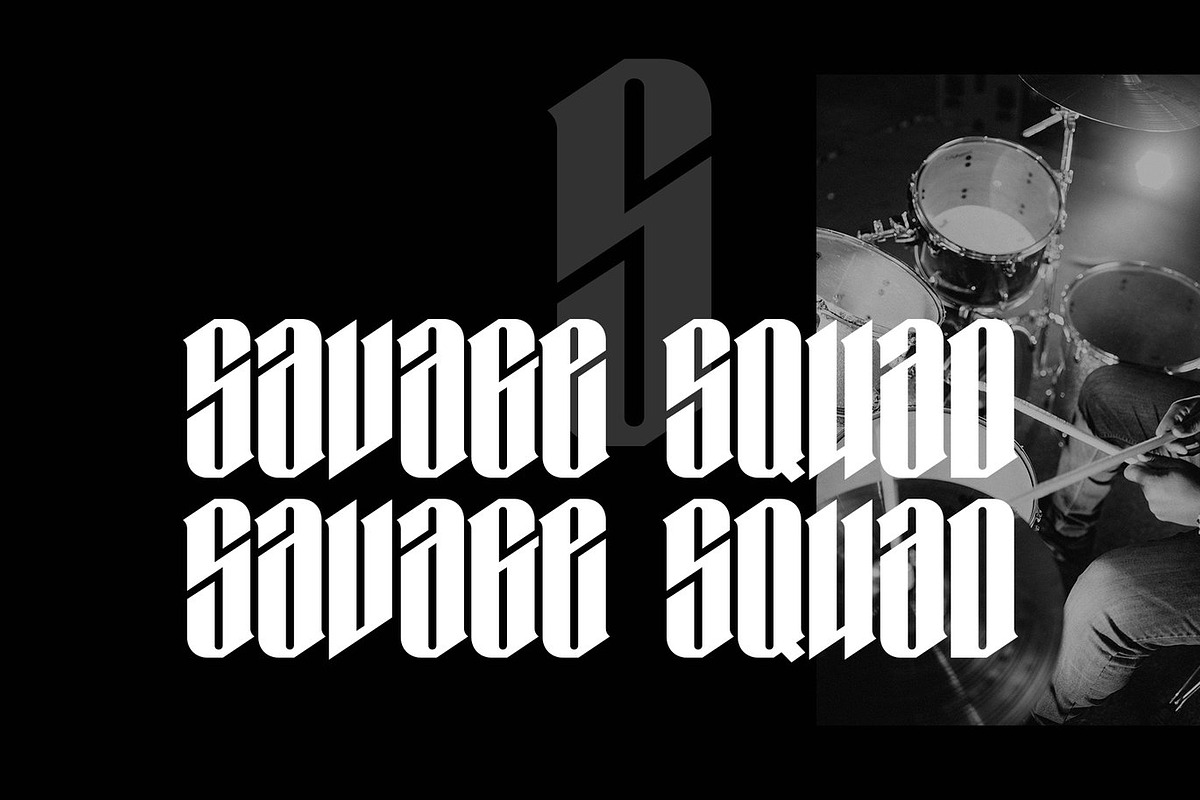Metrina - Modern Blackletter Font, a Blackletter Font by Luna Shop (Photo 3 of 5)