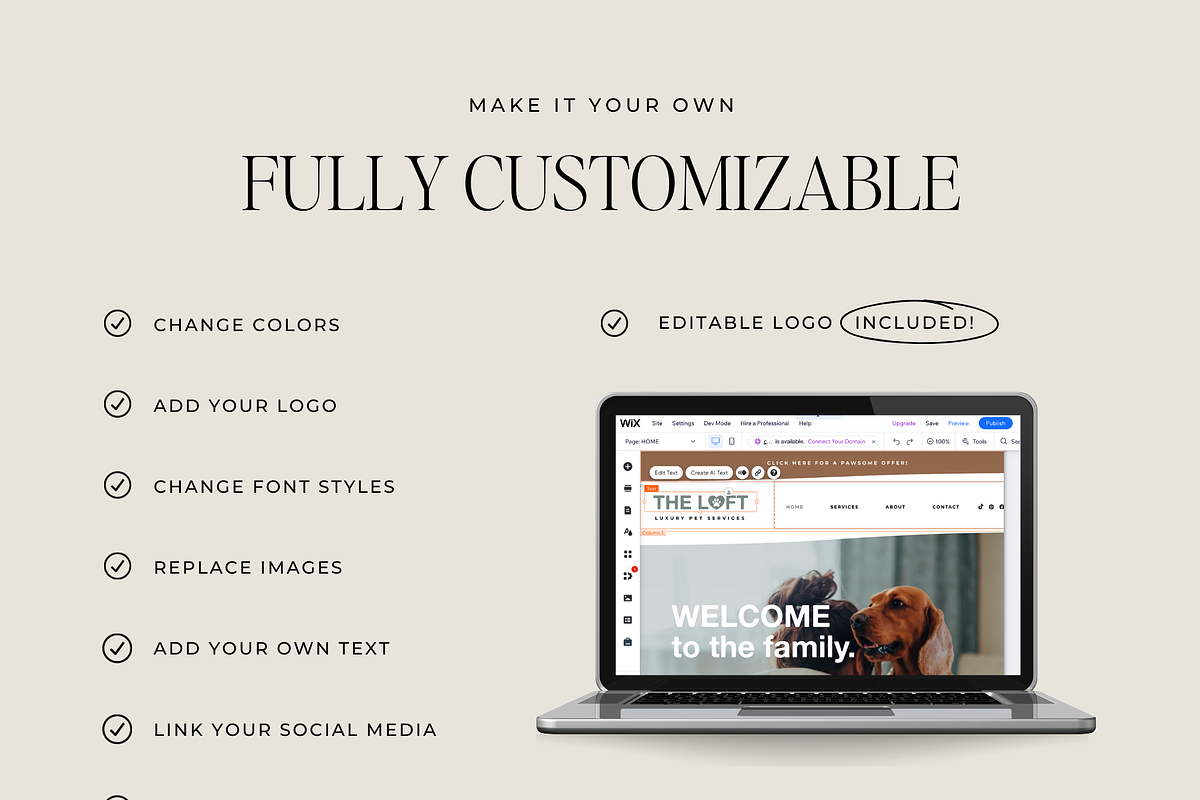 Pet Services Wix Website Template, a Wix Template by Ton Rêve Design Studio (Photo 6 of 8)