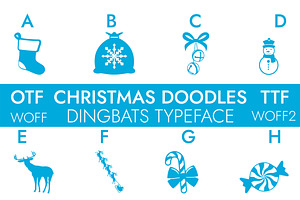 Christmas Doodle Dingbats Font