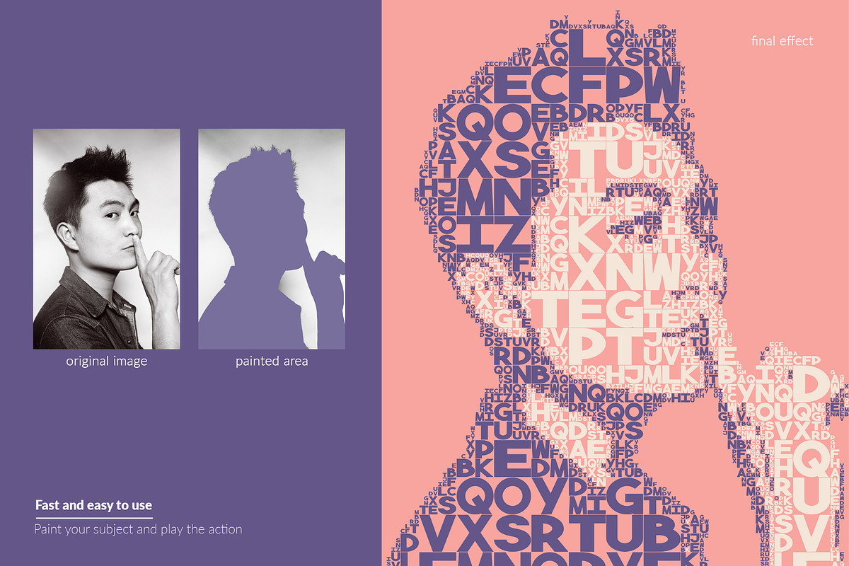 Typography Art Photoshop Action, an Action Add-On by Mint Actions (Photo 2 of 11)