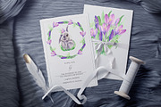 Watercolor Easter Bunny clipart, an Animal Illustration by GevelStudio (Thumbnail 7 of 8)