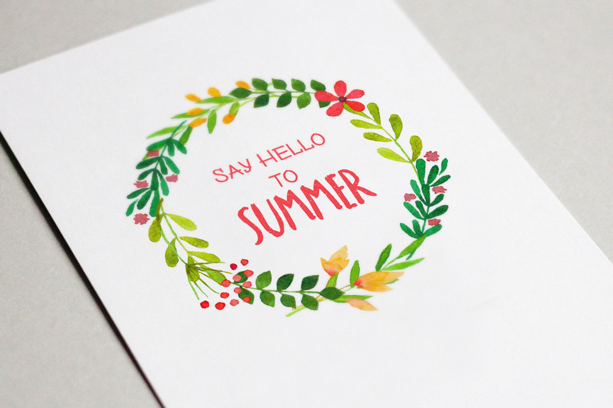 Summer Watercolor set, a Seasonal Illustration by Designifty (Photo 4 of 4)
