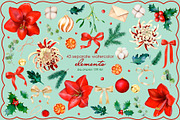 Whimsical Christmas Botanicals, a Seasonal Illustration by SunnJaneArt (Thumbnail 2 of 13)