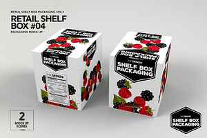 Retail Shelf Box 04 Packaging Mockup