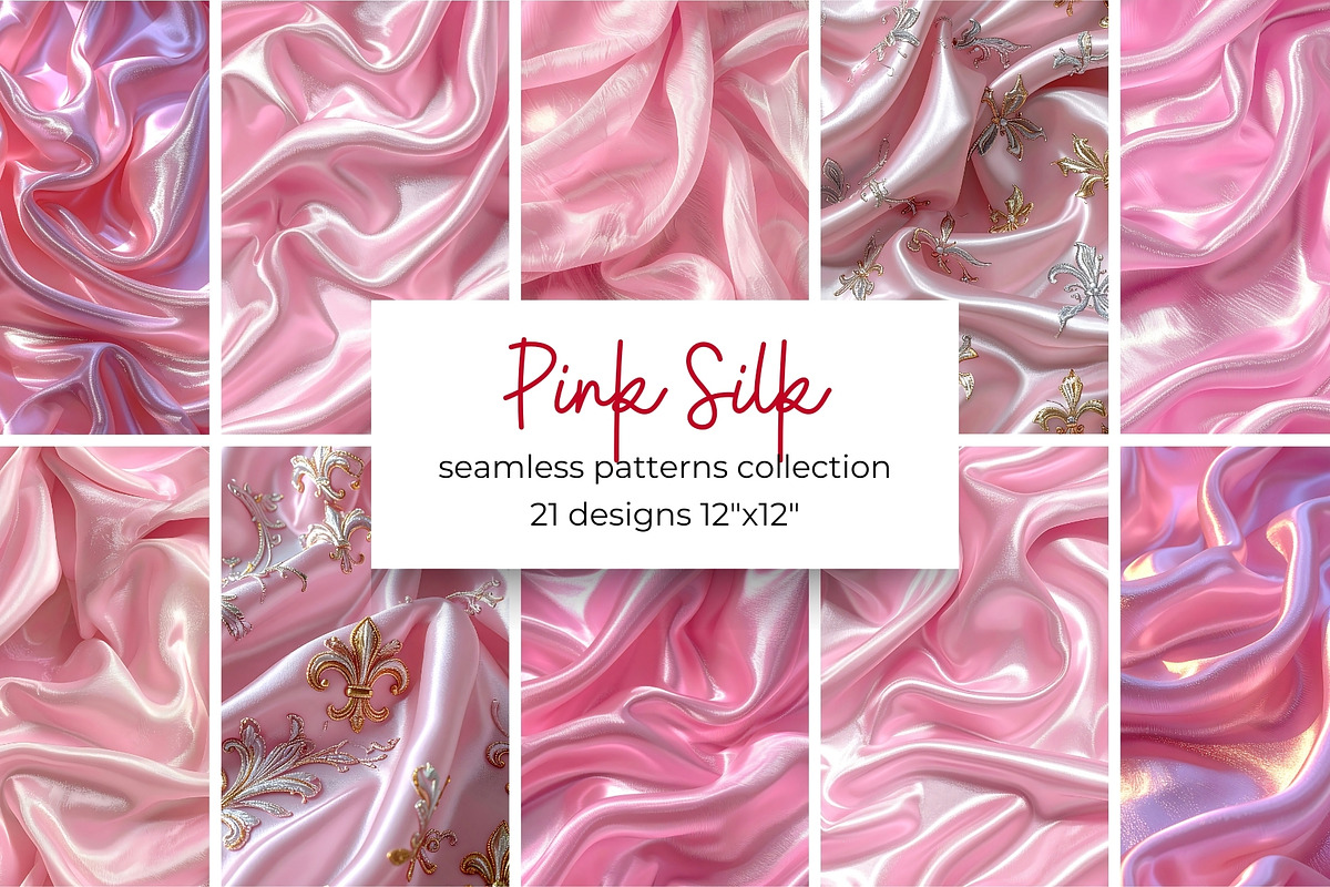 Pink Silk Seamless Patterns, a Pattern Graphic by Anny Sketches