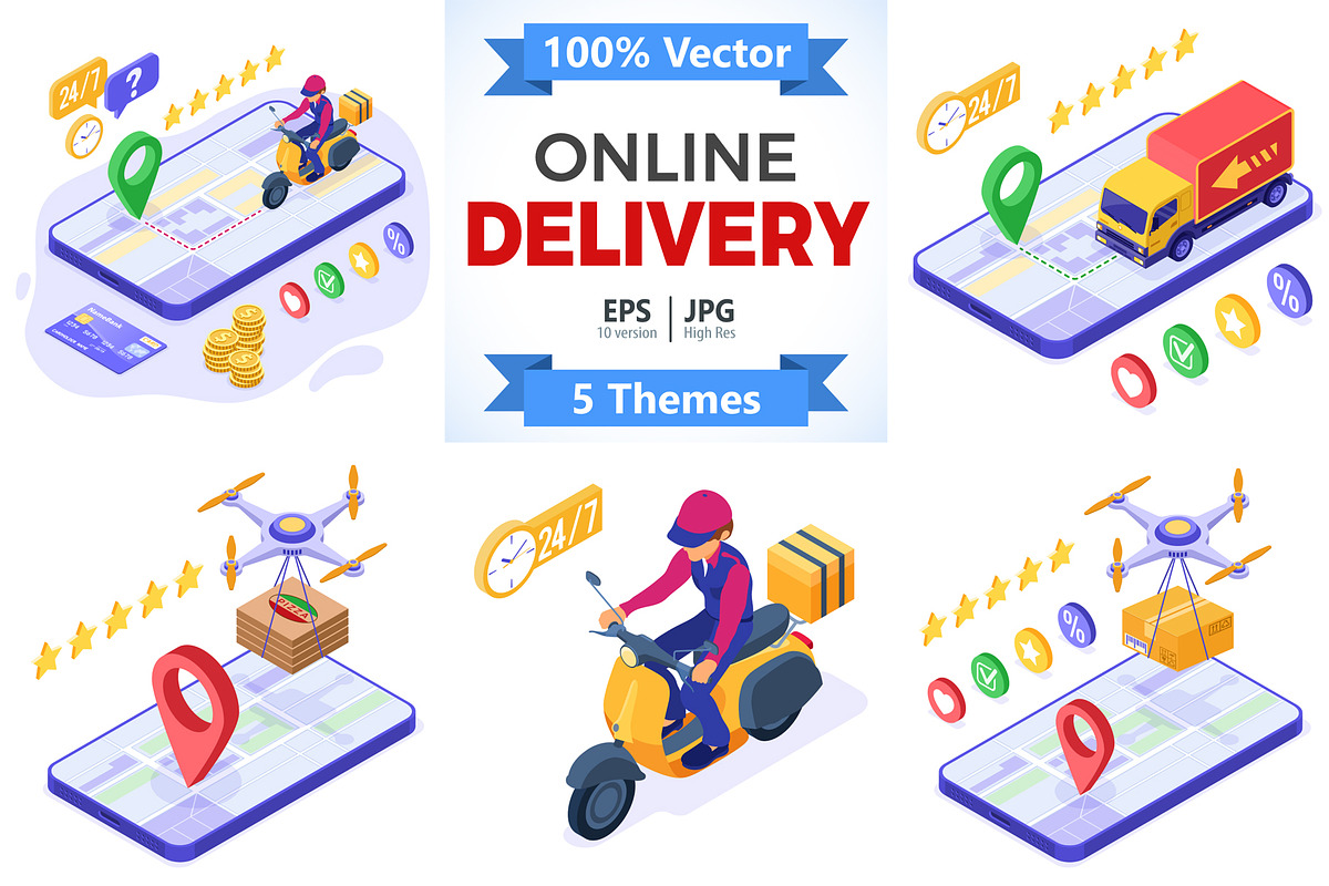 Online Internet Shopping Delivery, a Food Illustration by TAlex (Photo 1 of 6)