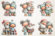 Christmas Girl and Santa Clip Art, an Illustration by RobertsArt (Thumbnail 4 of 7)