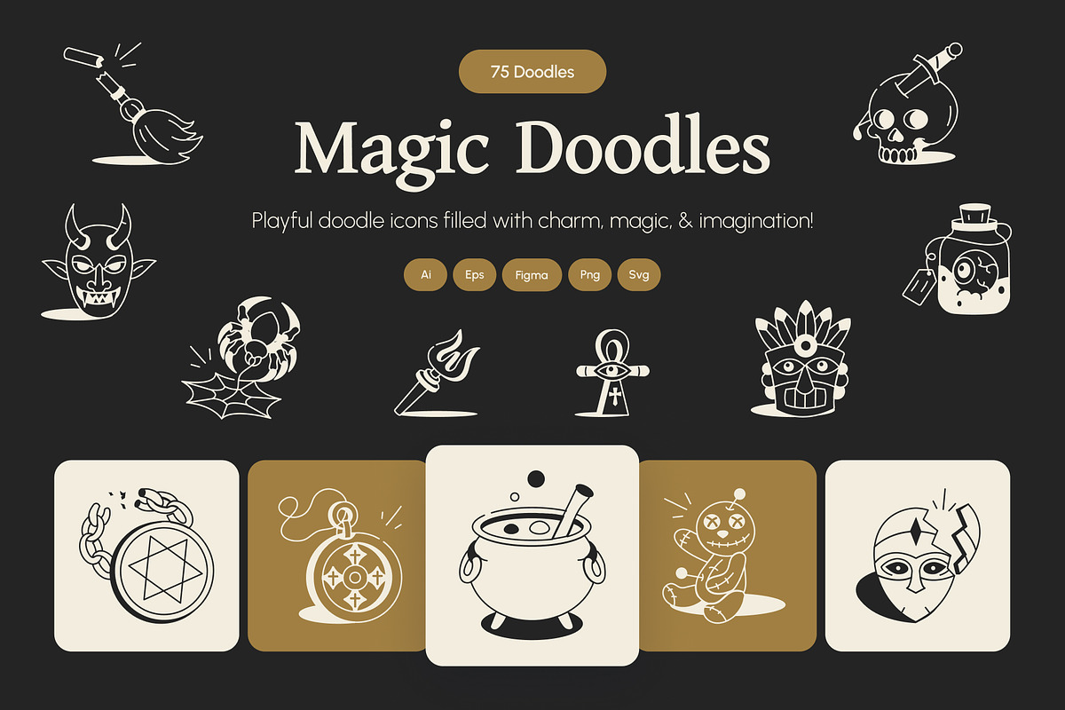 Magic Doodle, an Outline Icon by Vectors Market (Photo 1 of 8)