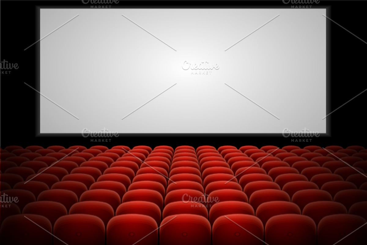 Vector red cinema, theatre seats preview 4