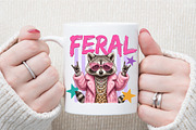 Feral Funny Raccoon PNG, a Work Illustration by Sublimation Artist (Thumbnail 7 of 9)