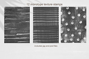 12 Monotype Stamps PS & Procreate, a Brush Add-On by Sweet Fig (Thumbnail 3 of 11)