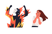 People behind fake mask concept set, a Person Illustration by Good Studio (Thumbnail 6 of 11)