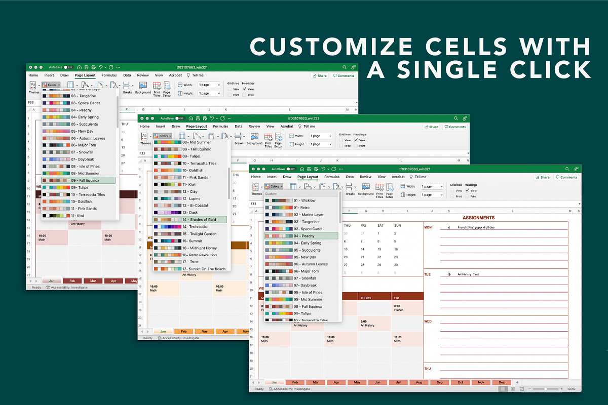 100 Color Palettes For MS Office, a Palette Add-On by Ellen Carty Design (Photo 3 of 9)