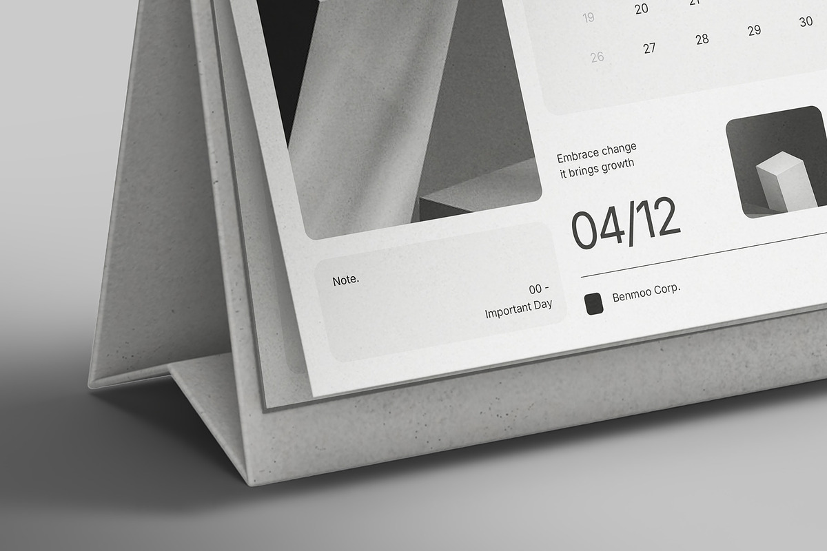 2026 Desk Calendar - Benmoo, a Stationery Template by fakhroo (Photo 3 of 5)