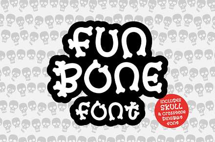 FUN BONE FONT | a Halloween Font, a Symbol Font by Little Type Factory
