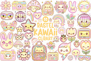Pastel Kawaii Clipart, an Illustration by SinaCreation (Thumbnail 1 of 10)