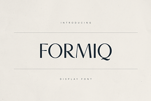 Formiq - elegant display font