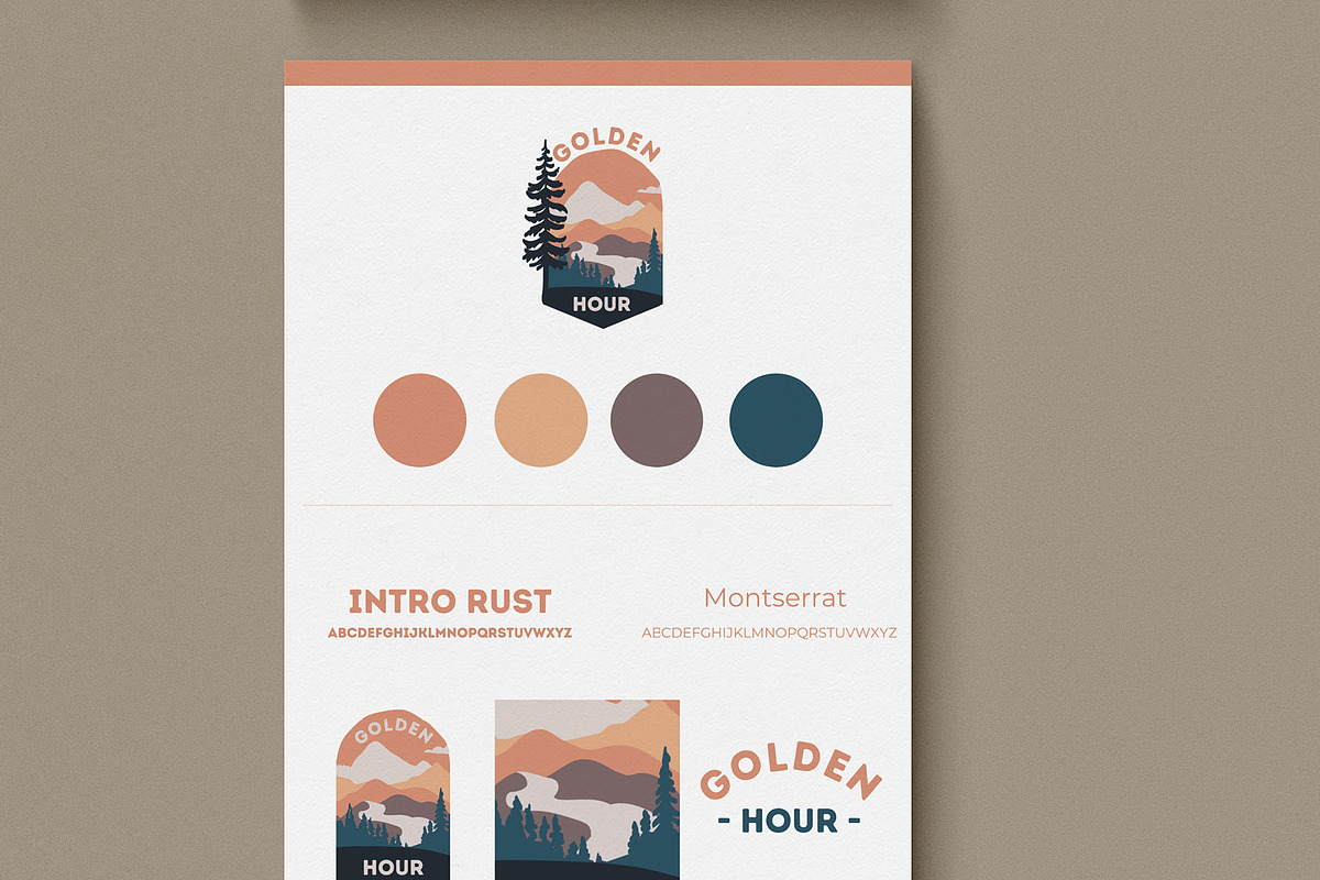 Golden Hour Canva Logo Template, a Branding & Logo Template by Agate Mountain Studio (Photo 4 of 5)