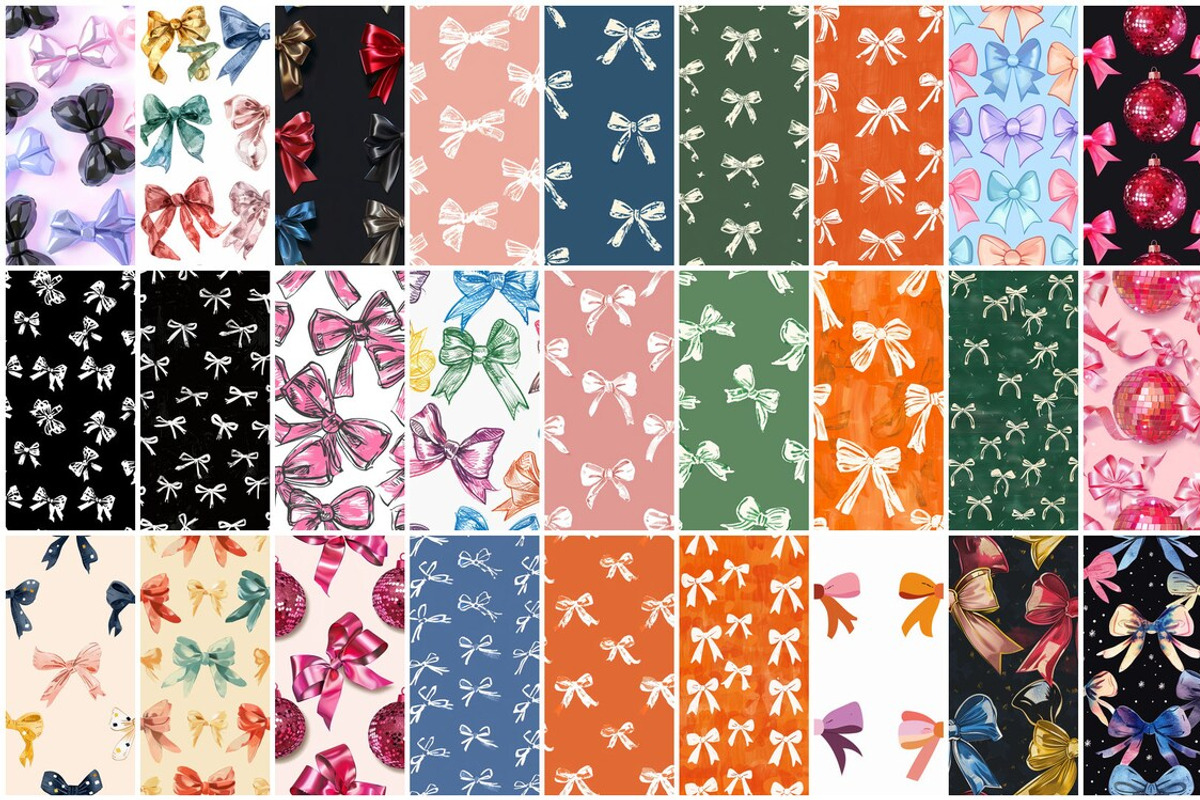 120 Bows Seamless Patterns, a Pattern Graphic by mkStudioLab (Photo 3 of 6)